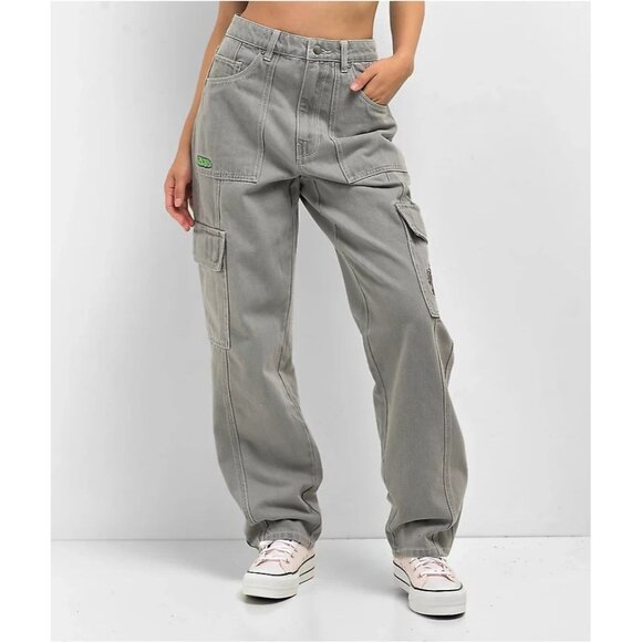 Empyre Jeans Women's Size 0 Gray Tori Porkchop Baggy Cargo Skate Punk Size 26 - Picture 3 of 11